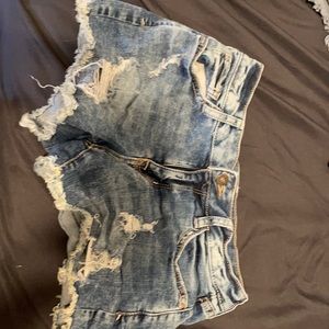 Arizona Jeans size 1. They are naturally ripped and they are hardly used.
